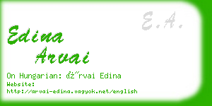 edina arvai business card